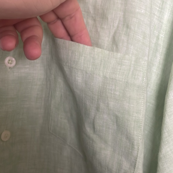 Tulio 100% Linen shirt, Mint Green - Picture 3 of 4